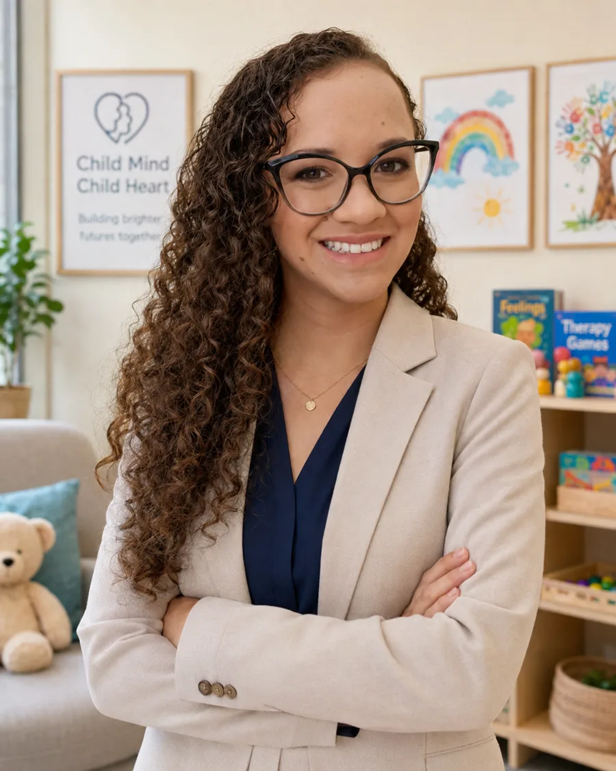 Isabeli Alves em seu consultório infantil em Curitiba